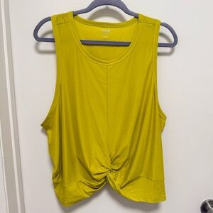 Old Navy Yellow Sleeveless Tie Front Top